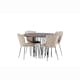 Spisegruppe furniture/fashion Stone Ø120 cm med 4 Limhamn Light Stoler