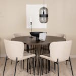 Spisegruppe Venture Home Stone Rund med 4 Modesto Stoler