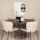 Spisegruppe Venture Home Stone Rund med 4 Modesto Stoler
