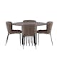 Spisegruppe Venture Home Stone Rund med 4 Modesto Stoler