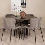 Spisegruppe Venture Home Stone Rund med 4 Modesto Stoler