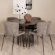 Spisegruppe Venture Home Stone Rund med 4 Modesto Stoler