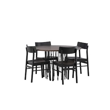 Spisegruppe furniture/fashion Stone med 4 Montros Stoler