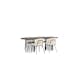 Spisegruppe furniture/fashion Stone med 4 Chico Stoler