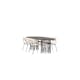 Spisegruppe furniture/fashion Stone med 4 Chico Stoler