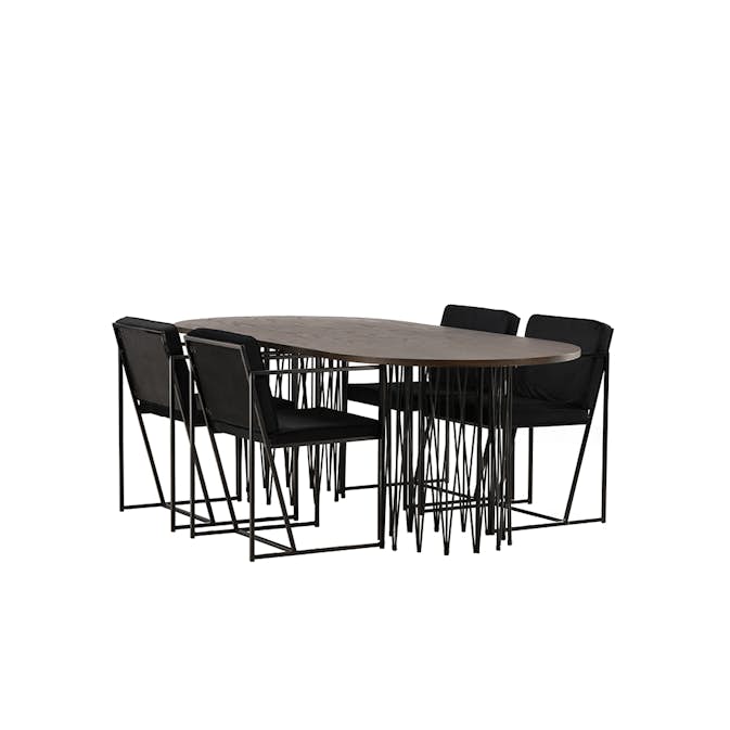 Spisegruppe furniture/fashion Stone Oval med 4 Richmond Stoler