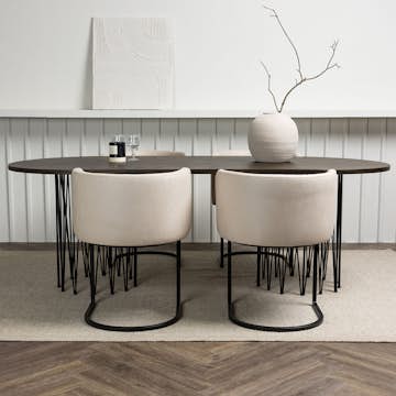 Spisegruppe furniture/fashion Stone med 4 Simrishamn Stoler