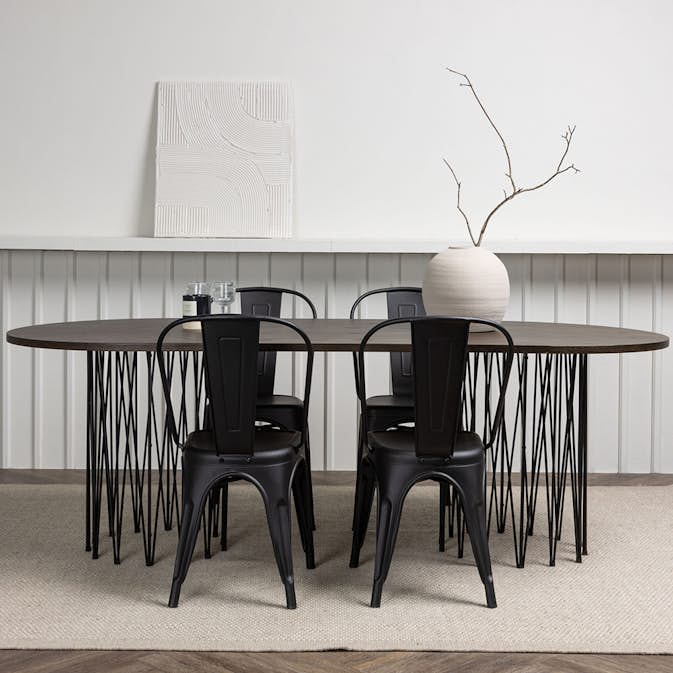 Spisegruppe Venture Home Stone med 4 Tempe Stoler