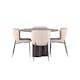 Spisegruppe Venture Home Olivia Ø 110 cm med 4 Modesto Stoler