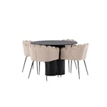 Spisegruppe Venture Home Olivia med 4 Limhamn Stoler