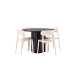 Spisegruppe Venture Home Olivia Ø 110 cm med 4 Åstol Stoler