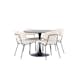 Spisegruppe Venture Home Glade Ø 100 cm med 4 Chico Stoler