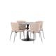 Spisegruppe Venture Home Glade Ø 100 cm med 4 Modesto Stoler