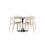 Spisegruppe Venture Home Glade Ø 100 cm med 4 Åstol Stoler