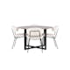 Spisegruppe Venture Home Durango Ø 120 cm med 4 Chico Stoler