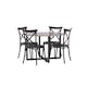 Spisegruppe Venture Home Durango Ø 120 cm med 4 Crosett Stoler
