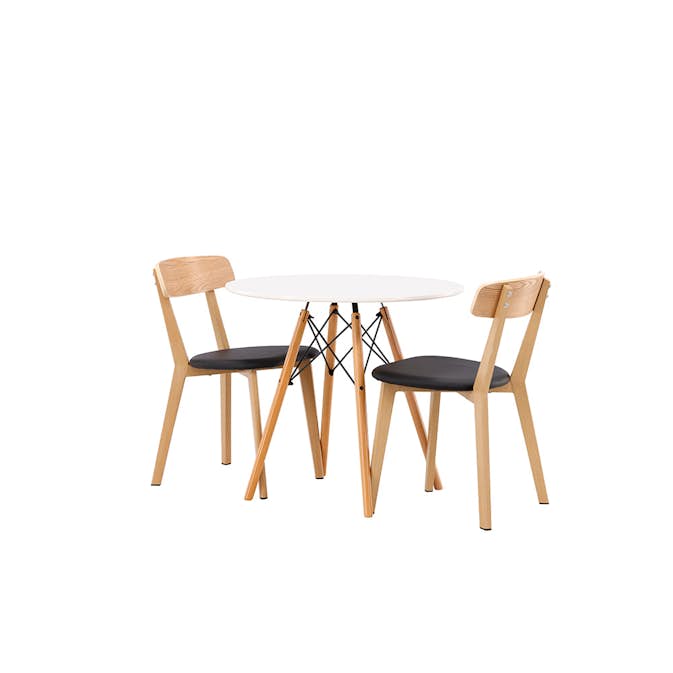 Spisegruppe Venture Home Danburi Ø 60 cm med 2 Sanjos Stoler