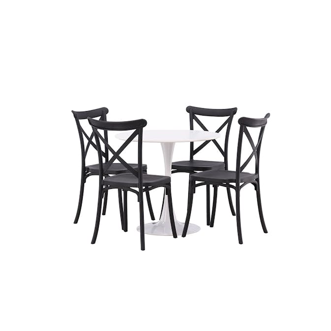 Spisegruppe Venture Home Danburi med 4 Crosett Stoler