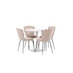 Spisegruppe Venture Home Danburi med 4 Limhamn Stoler