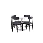 Spisegruppe Venture Home Danburi med 4 Montros Stoler