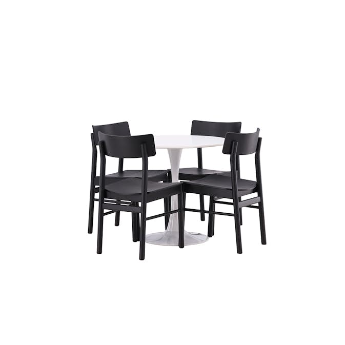 Spisegruppe Venture Home Danburi med 4 Montros Stoler