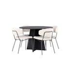 Spisegruppe Venture Home Bootcut Ø110 cm med 4 Chico Stoler
