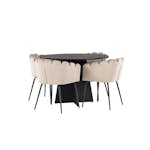 Spisegruppe Venture Home Bootcut Ø110 cm med 4 Limhamn Stoler