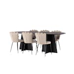 Spisegruppe Venture Home Bootcut Oval med 6 Limhamn Light Stoler