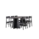 Spisegruppe Venture Home Bootcut Oval med 6st Montros Spisestoler