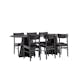 Spisegruppe Venture Home Bootcut Oval med 6st Montros Spisestoler