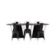 Spisegruppe Venture Home Bootcut Oval med 6 stk Tempe