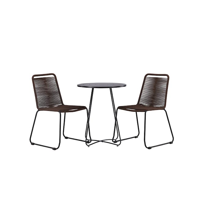Cafégruppe Venture Home Bacong Bord med 2 Lindos Stoler