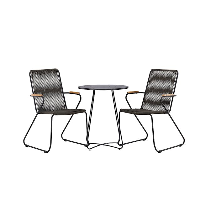 Cafégruppe Venture Home Bacong Bord med 2 Bois Stoler