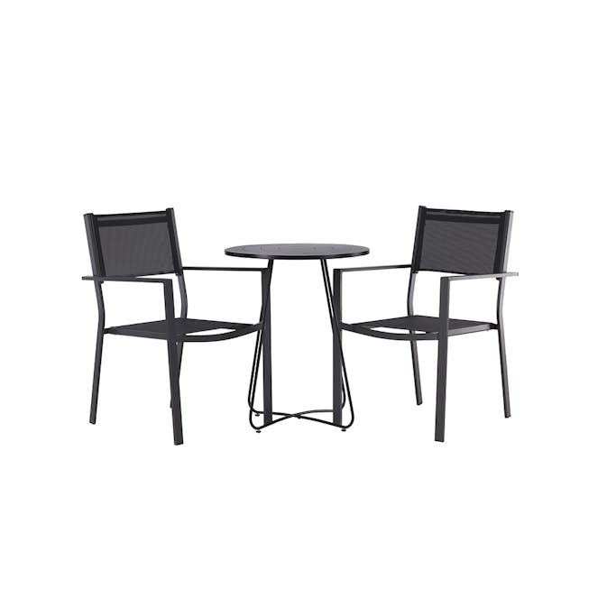 Cafégruppe Venture Home Bacong Bord med 2 Copacabana Stoler