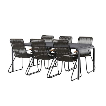 Spisegruppe Venture Home Borneo Bord med 6 Bois Stoler