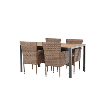 Spisegruppe Venture Home Break Bord med 4 Malina Stoler