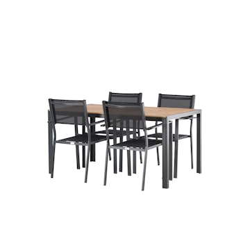 Spisegruppe Venture Home Break Bord med 4 Copacabana Stoler