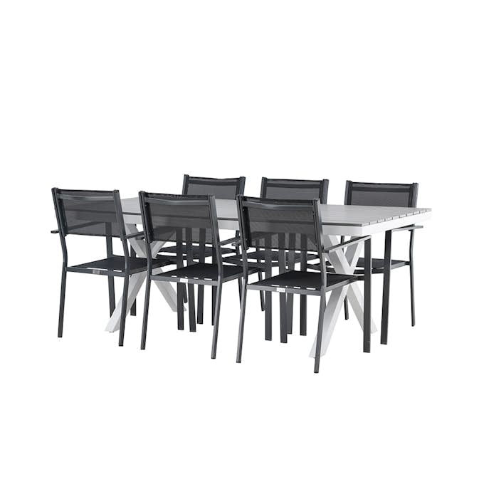 Spisegruppe Venture Home Garcia Bord med 6 Copacabana Stoler