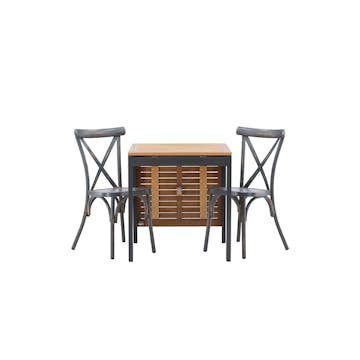 Cafégruppe Venture Home Diego Bord med 2 Tablas Stoler