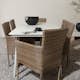 Spisegruppe Venture Home Lina Bord med 6 Malina Stoler