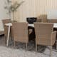Spisegruppe Venture Home Lina Bord med 6 Malina Stoler