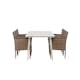 Spisegruppe Venture Home Lina Bord med 6 Malina Stoler