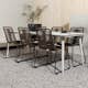 Spisegruppe Venture Home Lina Bord med 6 Lindos Stoler