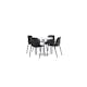 Spisegruppe Venture Home Hamden Ø80 cm med 4 Baltimore Stoler