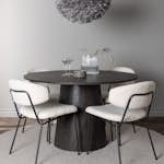 Spisegruppe Venture Home Lanzo Ø120 cm med 4 stk Chico Stoler
