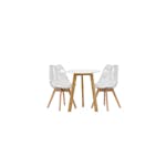 Spisegruppe Venture Home Leonora Ø65 cm med 2 stk Edvin Stoler