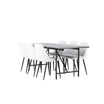 Spisegruppe Venture Home Astrid med 6 Night Stoler