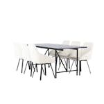 Spisegruppe Venture Home Astrid med 6 Rosie Stoler