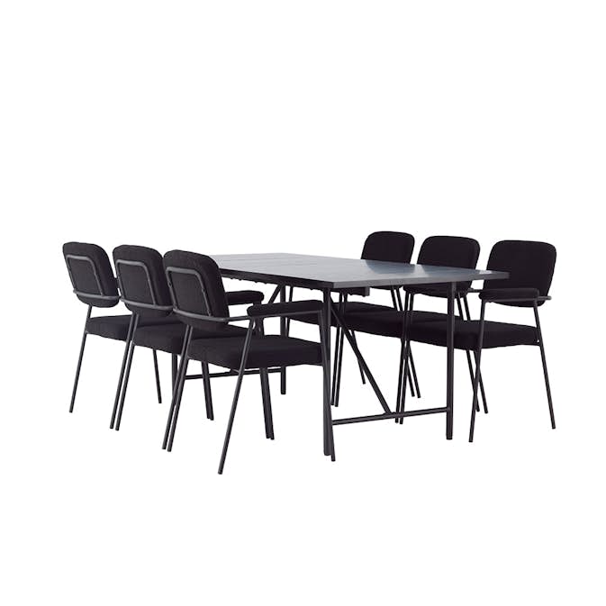 Spisegruppe Venture Home Astrid med 6 Yesterday Stoler
