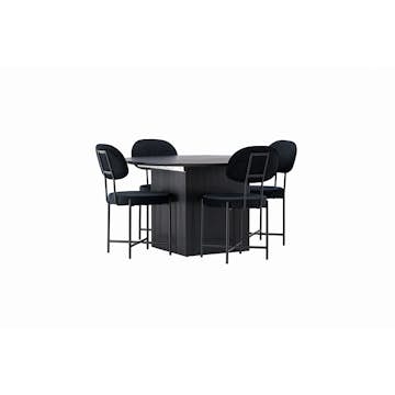 Spisegruppe Venture Home Matilda med 4 Stella Stoler